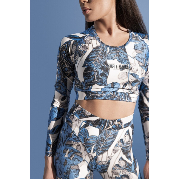 

Женский спортивный рашгард Tropical GoFit Women M Голубой