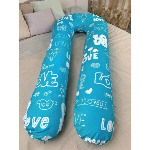 

Подушка для беременных обнимашка U образная подкова Coolki Хлопок 120x75 I Love You