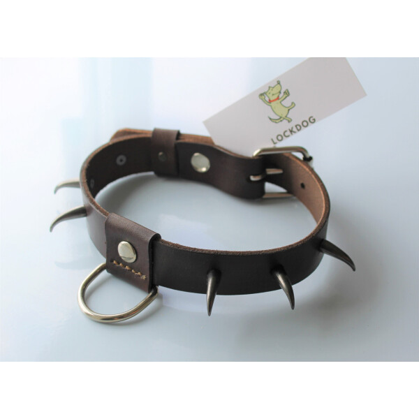 

Кожаный ошейник (ld089) Lockdog L Коричневый