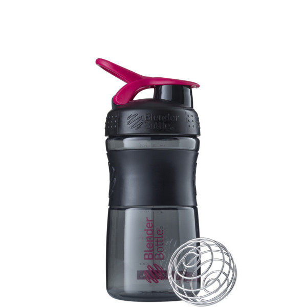 

Спортивная бутылка-шейкер (SM 20oz Black/Pink) Blender Bottle 590 мл Черно-розовый