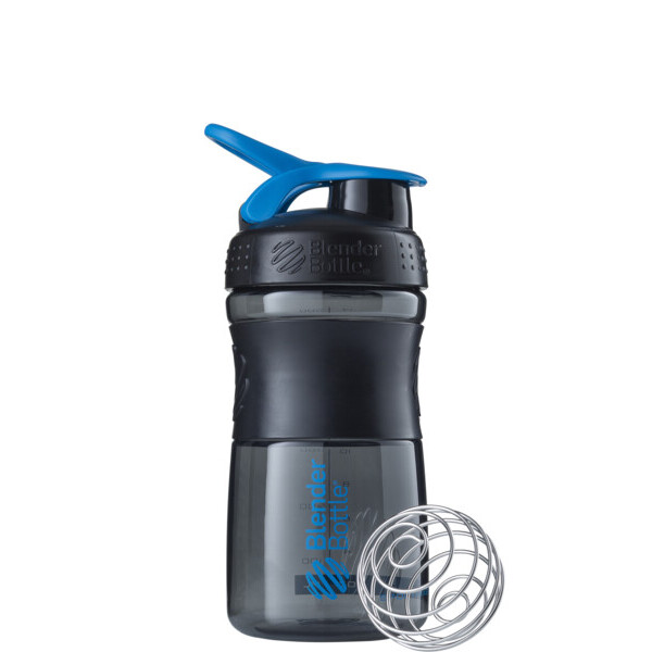 

Спортивная бутылка-шейкер (SM 20oz Black/Cyan) Blender Bottle 590 мл Черно-синий