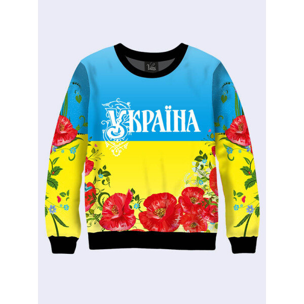 

Женский свитшот Украина с маками (11324) Vilno XL (50)