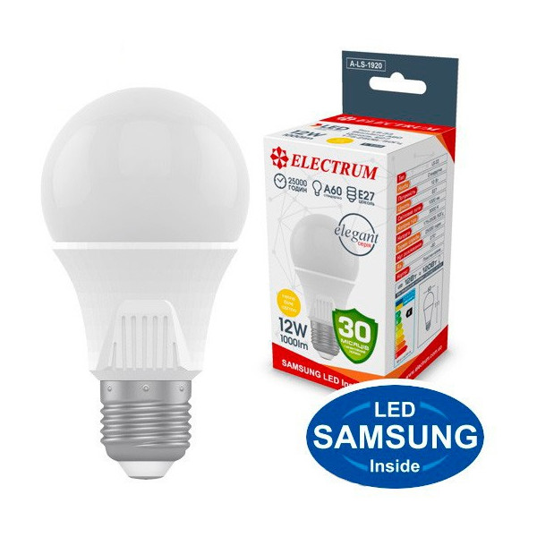 

Лампа светодиодная Electrum A60 12W PA LS-33 Elegant E27 3000K 1000lm (A-LS-1920)