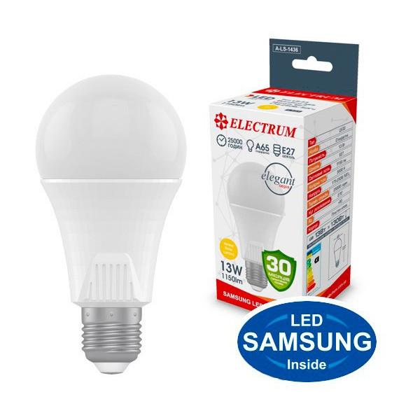 

Лампа светодиодная Electrum A65 13W PA LS-33 Elegant E27 3000K 1150lm (A-LS-1436)