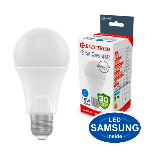 

Лампа светодиодная Electrum A65 15W PA LS-33 Elegant E27 4000K 1400lm (A-LS-1439)