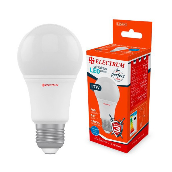 

Лампа светодиодная Electrum A60 17W PA LS-32 E27 4000K 1600lm (A-LS-1141)