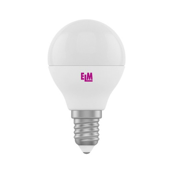 

Лампа светодиодная ELM D45 5W PA10L E14 4000K 400lm (18-0073)