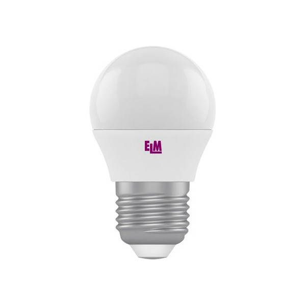 

Лампа светодиодная ELM D45 7W PA10L E27 3000K 590lm (18-0115)