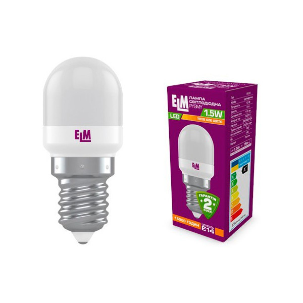

Лампа светодиодная ELM Pigmy 1.5W PA10 Е14 3000K 110lm (18-0174)
