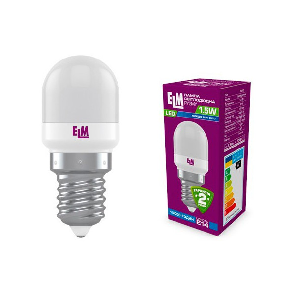 

Лампа светодиодная ELM Pigmy 1.5W PA10 Е14 4000K 120lm (18-0175)