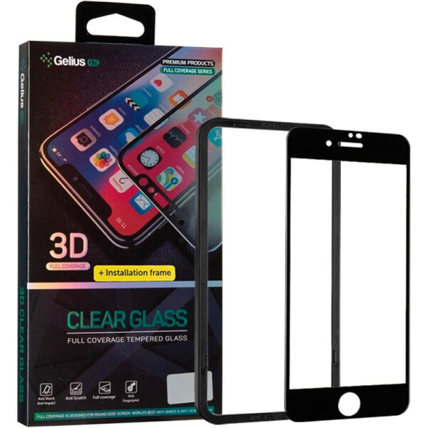 

Защитное стекло Gelius Pro 3D + Installation frame for iPhone 7/8 Black