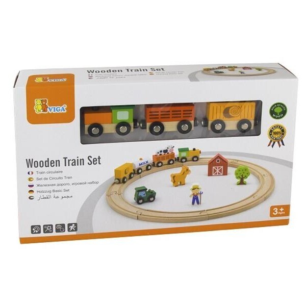 

Игровой набор Viga Toys Железная дорога, 19 деталей (51615)