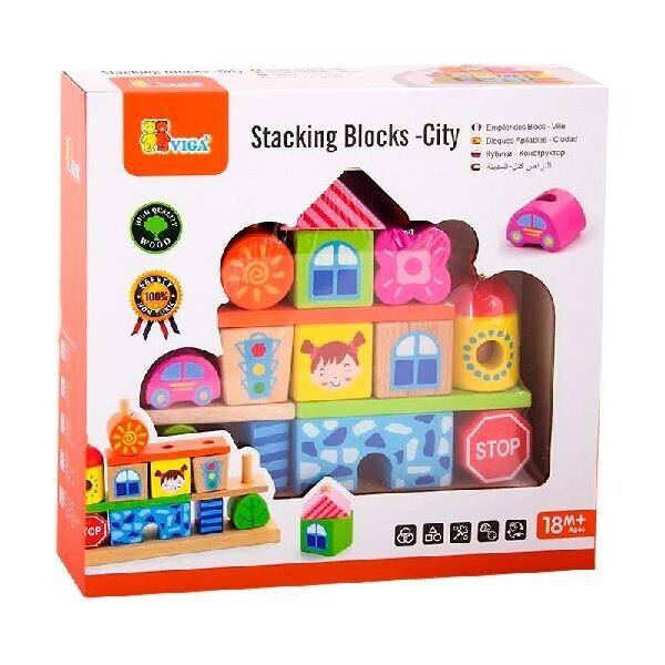 

Набор кубиков Viga Toys Город (50043)
