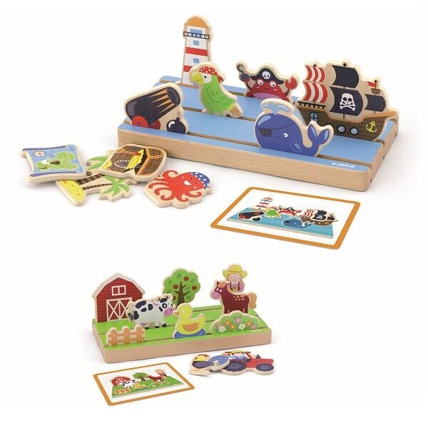 

Игровой набор Viga Toys Пространство и расстояние: ферма, море двусторонний (50183)