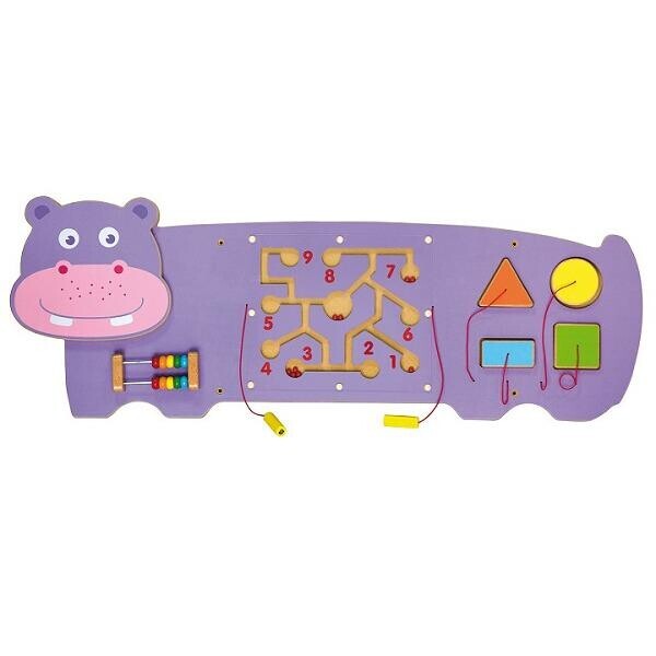 

Настенная игрушка бизиборд Viga Toys Бегемот (50470)