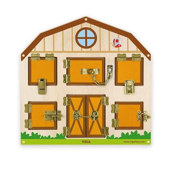 

Игрушка настенная бизиборд Viga Toys Открой замок (51627)