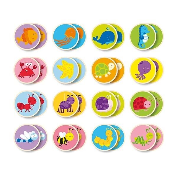 

Настольная игра Viga Toys Memory 32 карточки (50126)