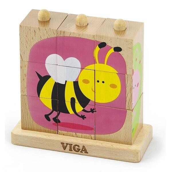 

Пазл-пирамидка Viga Toys Насекомые (50158)