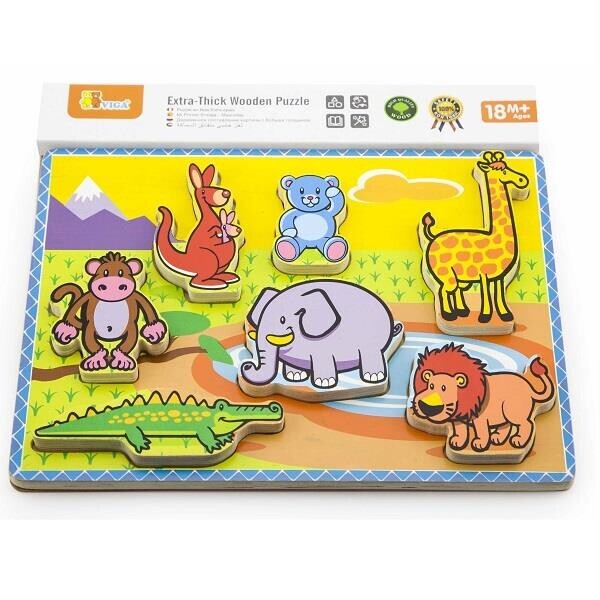 

Рамка-вкладыш Viga Toys Животные (56435)