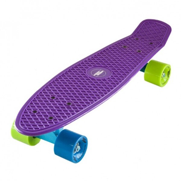 

Скейтборд Пенни борд скейт Profi Action Penny Board 57см-15см фиолетовый
