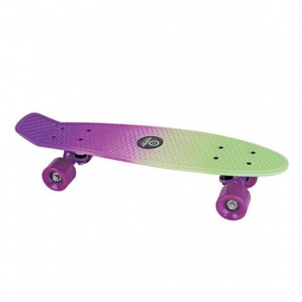 

Скейтборд Пенни борд скейт Profi Action Penny Board 57см-15см фиолетово салатовый