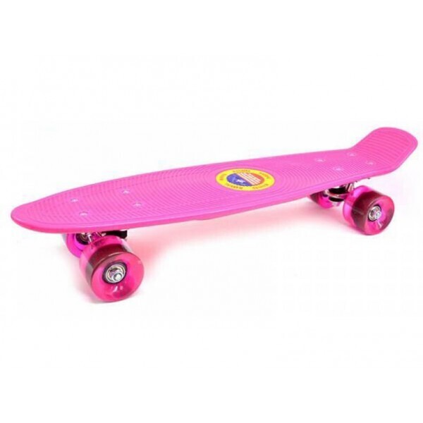 

Скейтборд Пенни борд скейт Profi Action Penny Board 57см-15см розовый2