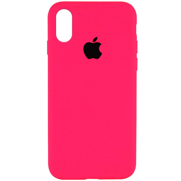 

Чехол Silicone Case Full Protective (AA) для Apple iPhone X (5.8") / XS (5.8") Розовый / Barbie pink (is_00000032029_13)