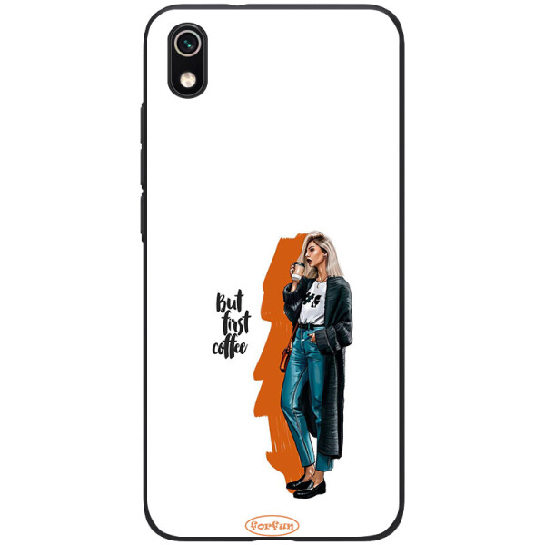 

TPU+PC чехол ForFun для Xiaomi Redmi 7A But first coffee / белый (is_00000031570_27)