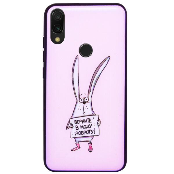 

TPU+PC чехол ForFun для Xiaomi Redmi 7 Добрый заяц / Розовый (is_00000031569_5)