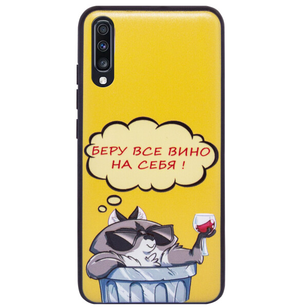 

TPU+PC чехол ForFun для Samsung Galaxy A70 (A705F) Вино / Желтый (is_00000031567_4)