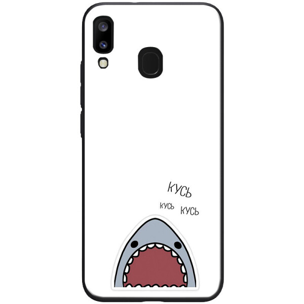 

TPU+PC чехол ForFun для Samsung Galaxy A20 / A30 Кусь / Белый (is_00000031565_12)