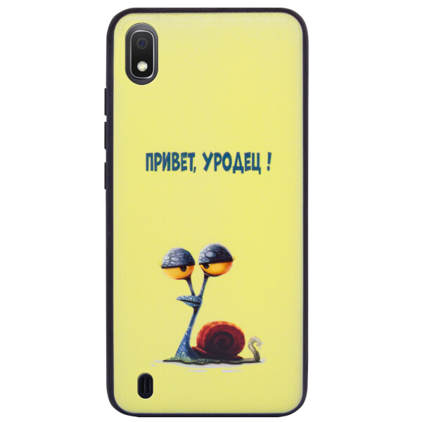 

TPU+PC чехол ForFun для Samsung Galaxy A10 (A105F) Привет уродец / Желтый (is_00000031564_7)