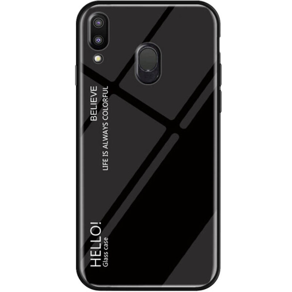 

TPU+Glass чехол Gradient HELLO для Samsung Galaxy M20 Черный (is_00000030299_5)