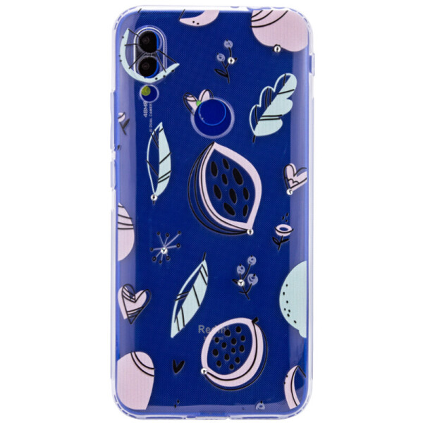 TPU чехол Luxury Diamond full protective для Xiaomi Redmi 7 Прозрачный / Экзотические фрукты (is_00000030705_5)