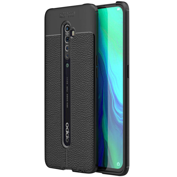 

TPU чехол фактурный (с имитацией кожи) для Oppo Reno 2 Черный (is_00000036848_2)
