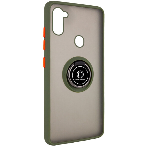 

TPU+PC чехол Deen ColorEdgingRing под магнитный держатель для Samsung Galaxy A11 Оливковый (is_00000036695_2)