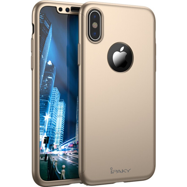 

Чехол-накладка Ipaky 360 PC Full Protection Case Apple iPhone X Gold (bz_F_98895)