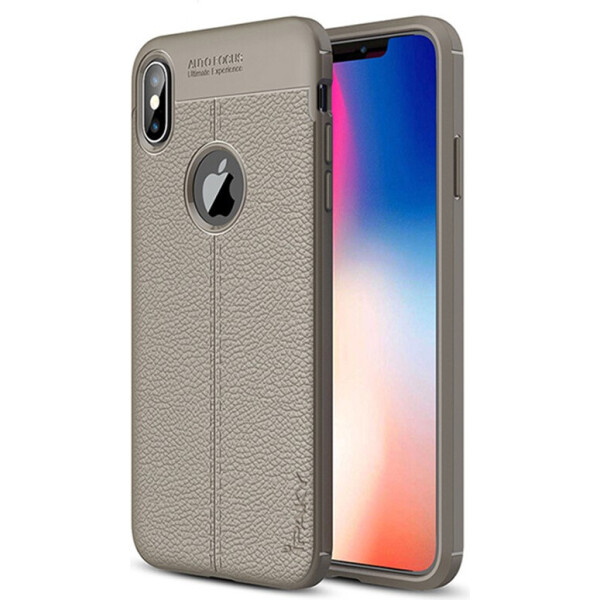 

Чехол-накладка Ipaky TPU Litchi Stria Series Case Apple iPhone X/Xs Gray (bz_F_99064)