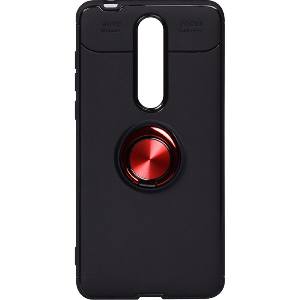 

Чехол-накладка TOTO Car Magnetic Ring TPU Case Nokia 3.1 Plus Black/Red (bz_F_101664)