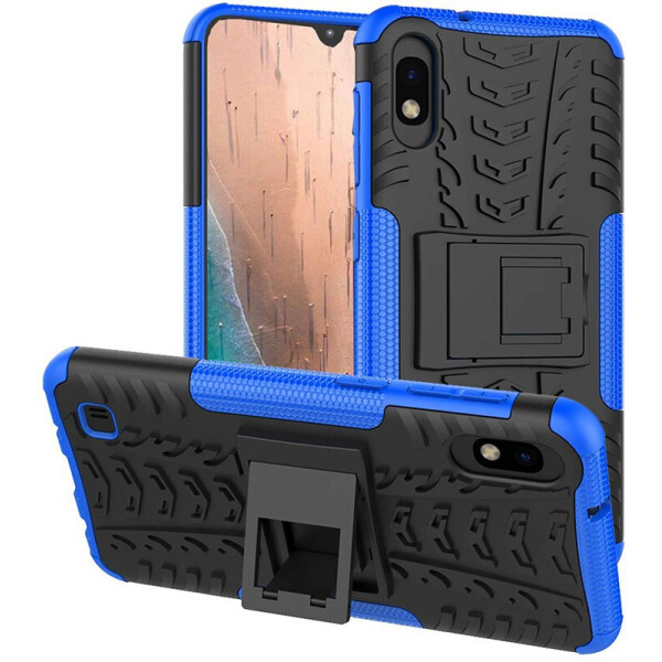 

Чехол-накладка TOTO Dazzle Kickstand 2 in 1 Case Samsung Galaxy A10 Blue (bz_F_101246)