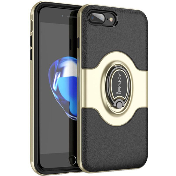 

Чехол-накладка Ipaky PC Bumper Soft case with 360 finger ring holder Apple iPhone 7 Plus Gold (bz_F_53687)