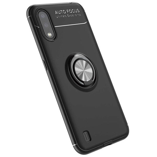 

TPU чехол Deen ColorRing под магнитный держатель (opp) для Samsung Galaxy A01 Черный / Черный (is_00000035399_4)