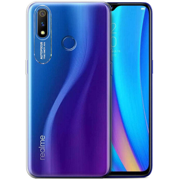 

TPU чехол Epic clear flash для Realme 3 Бесцветный / Синий (is_00000034058_4)