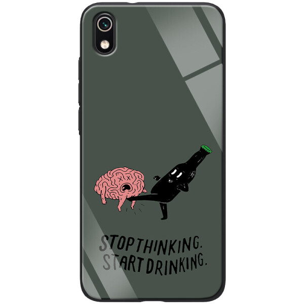 

TPU+Glass чехол ForFun для Xiaomi Redmi 7A Stopthinking / Серый (is_00000031579_1)