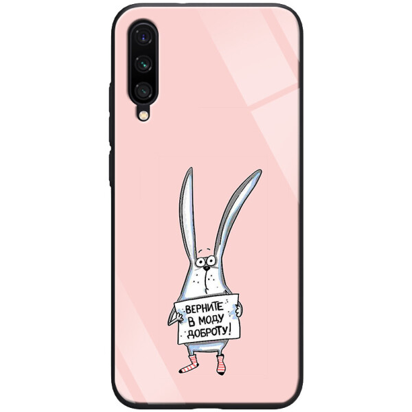 

TPU+Glass чехол ForFun для Xiaomi Mi A3 (CC9e) Добрый заяц / Розовый (is_00000031581_5)