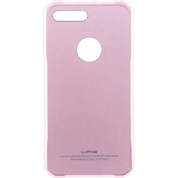 

металлический бампер Luphie Daimond Series с акриловой вставкой для iPhone 7 plus / 8 plus (5.5") (Розовый / Rose Gold) (55939)
