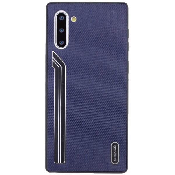 

TPU чехол SHENGO Textile series для Samsung Galaxy Note 10 Синий (is_00000032462_4)