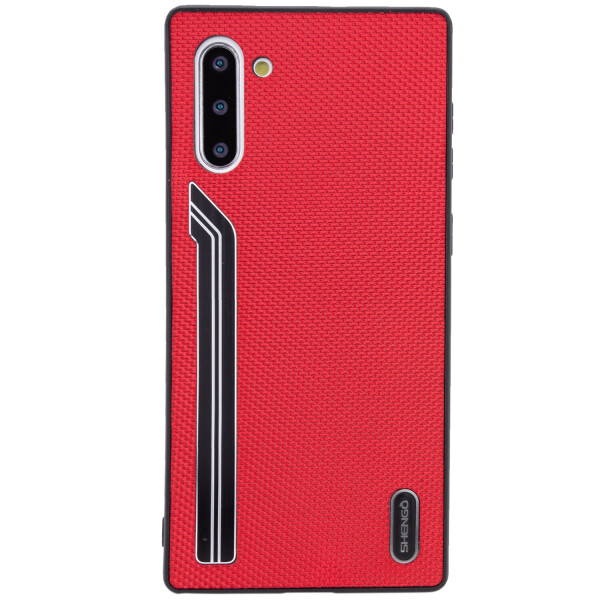 

TPU чехол SHENGO Textile series для Samsung Galaxy Note 10 Красный (is_00000032462_3)