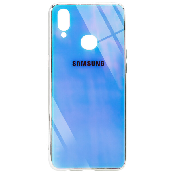 

TPU+Glass чехол Gradient Rainbow с лого для Samsung Galaxy A10s Голубой (is_00000032451_1)
