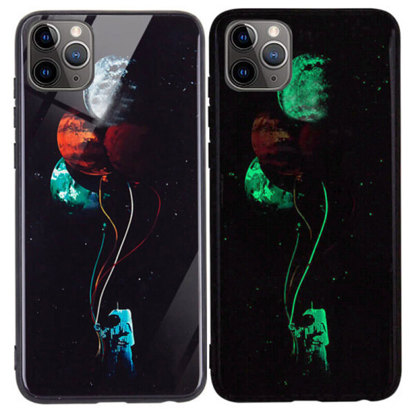 

TPU+Glass чехол светящийся в темноте для Apple iPhone 11 Pro Max (6.5") Космос / Черный (is_00000032373_8)